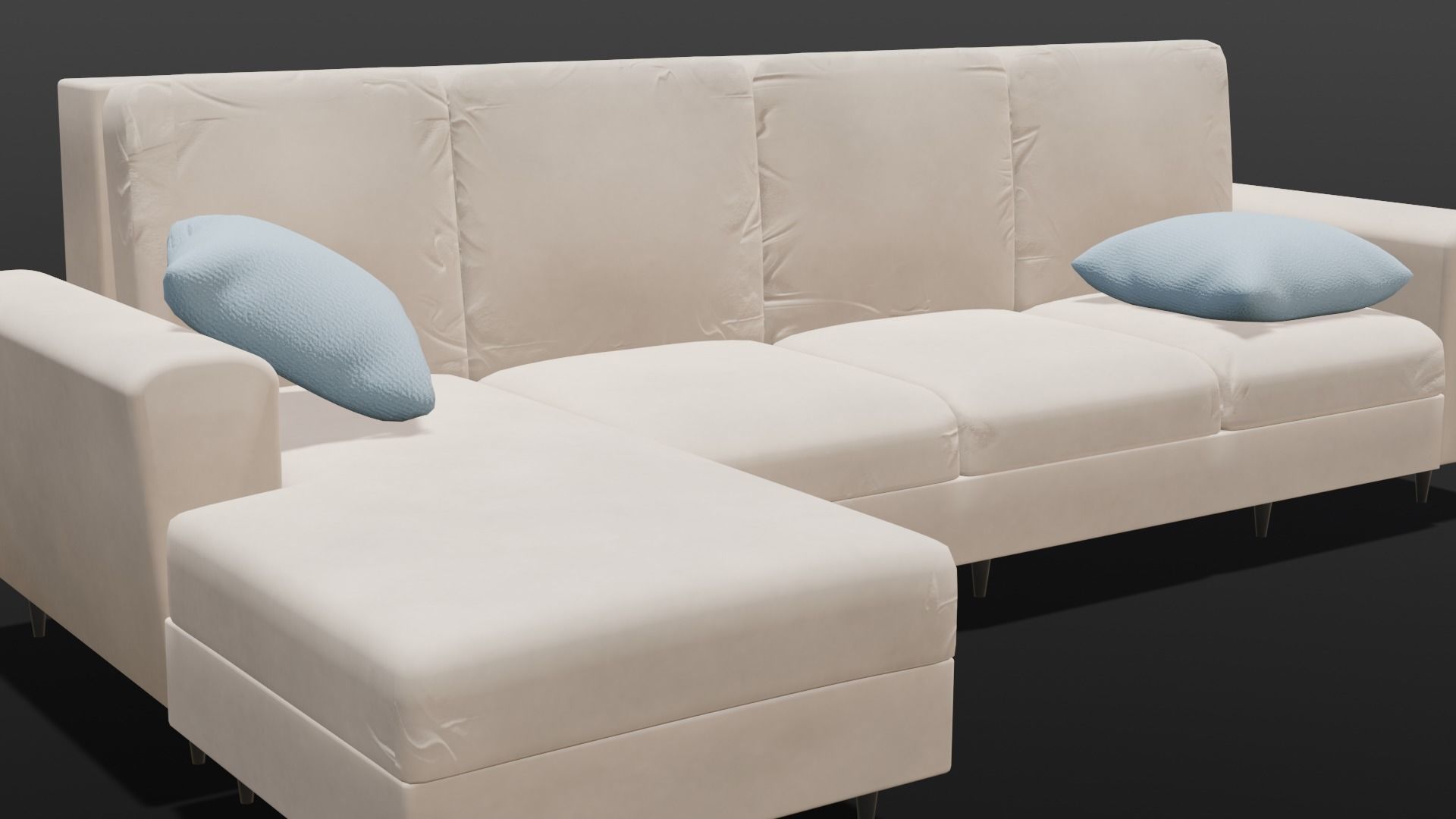 Sofa Set 3D Model Low-poly 3D model_1
