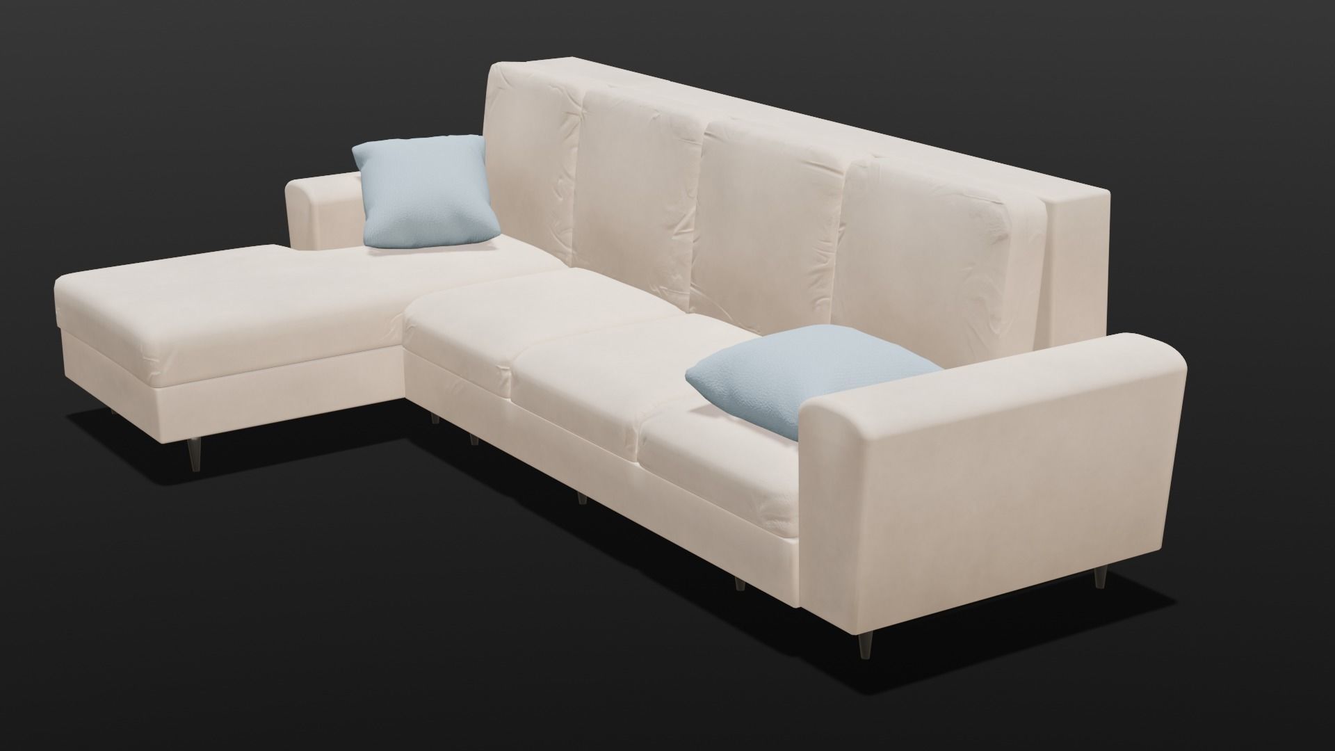 Sofa Set 3D Model Low-poly 3D model_20