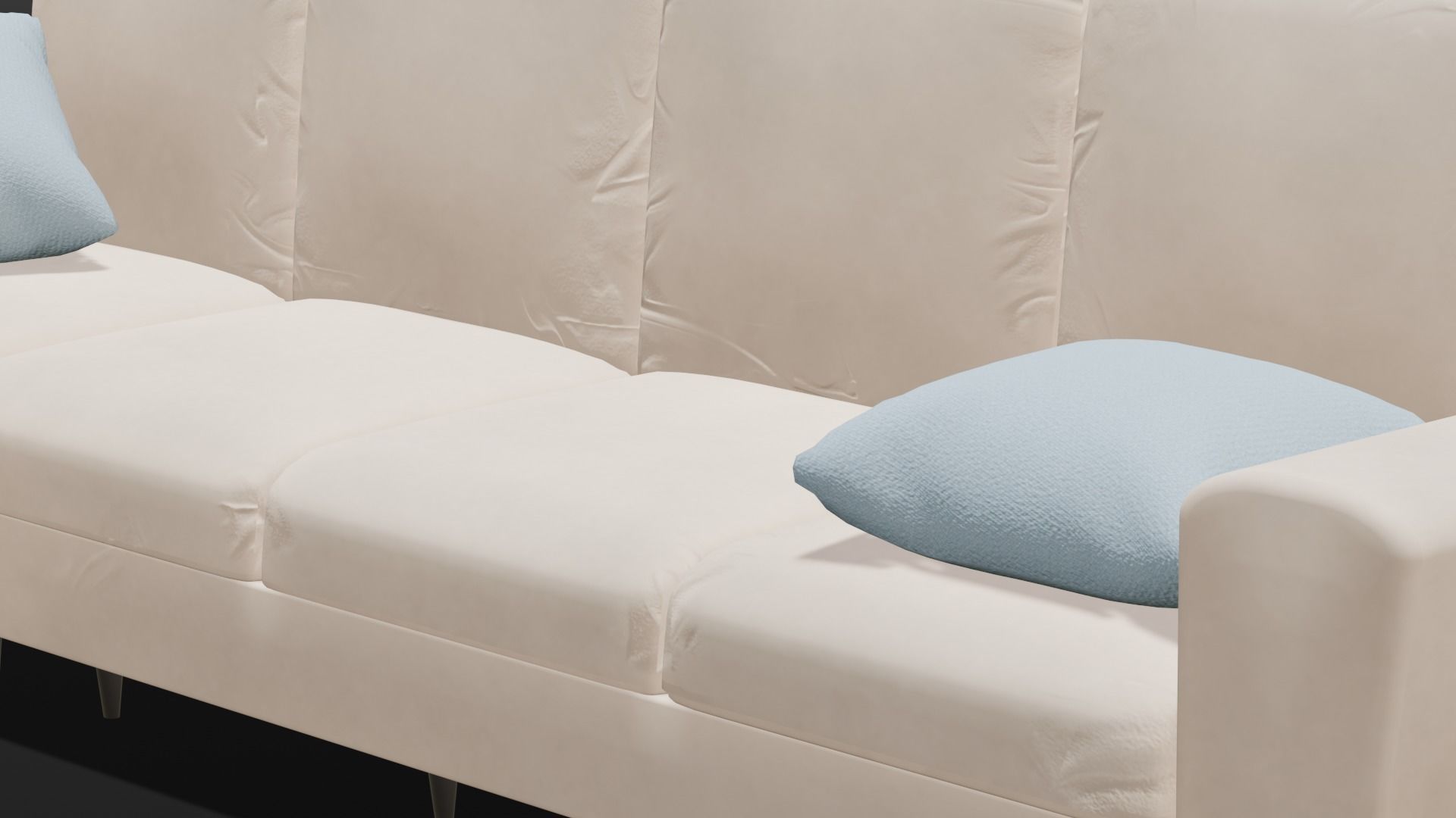 Sofa Set 3D Model Low-poly 3D model_2