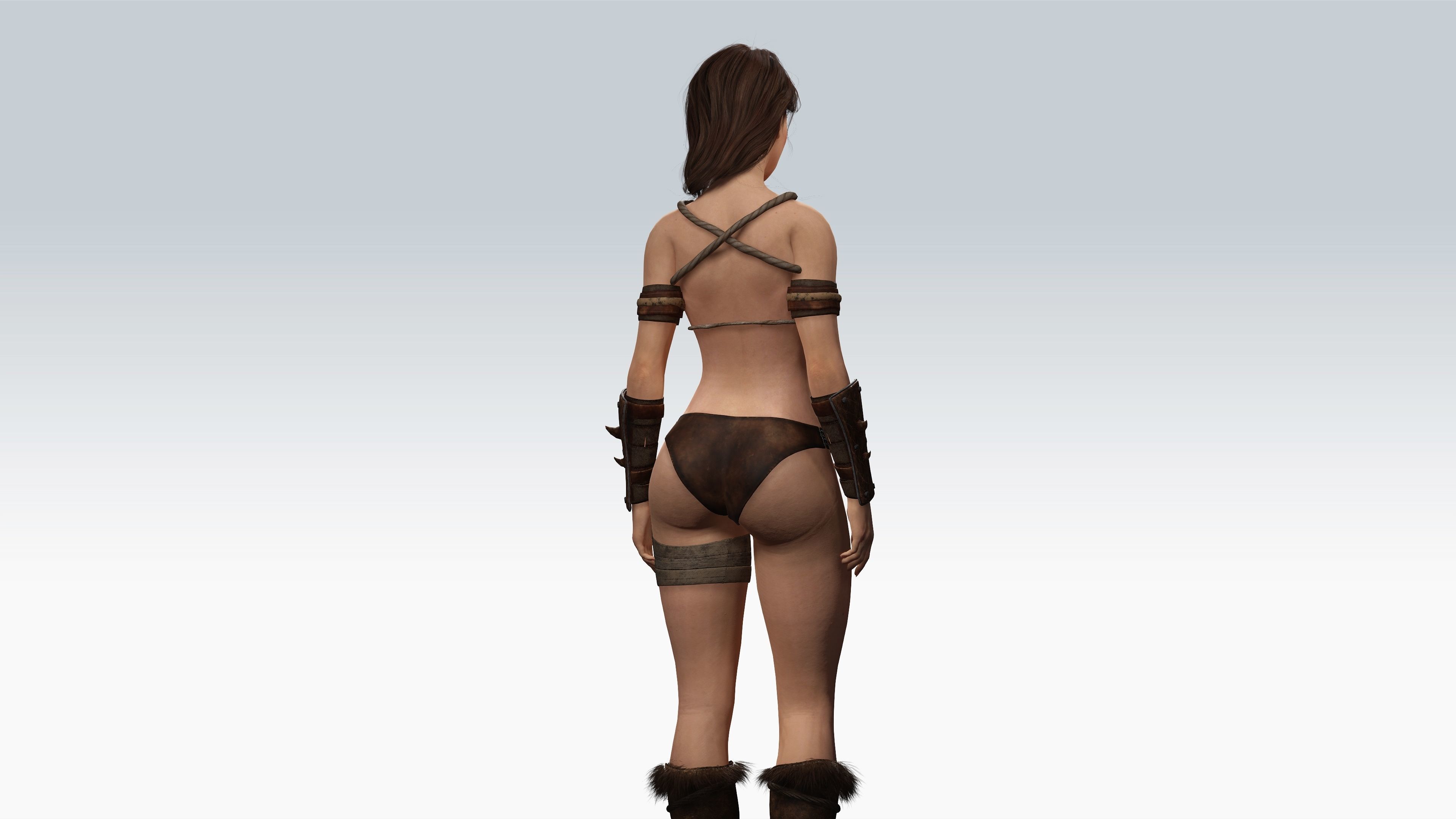 Sexy Character - Fully Rigged 3D model Low-poly 3D model_6