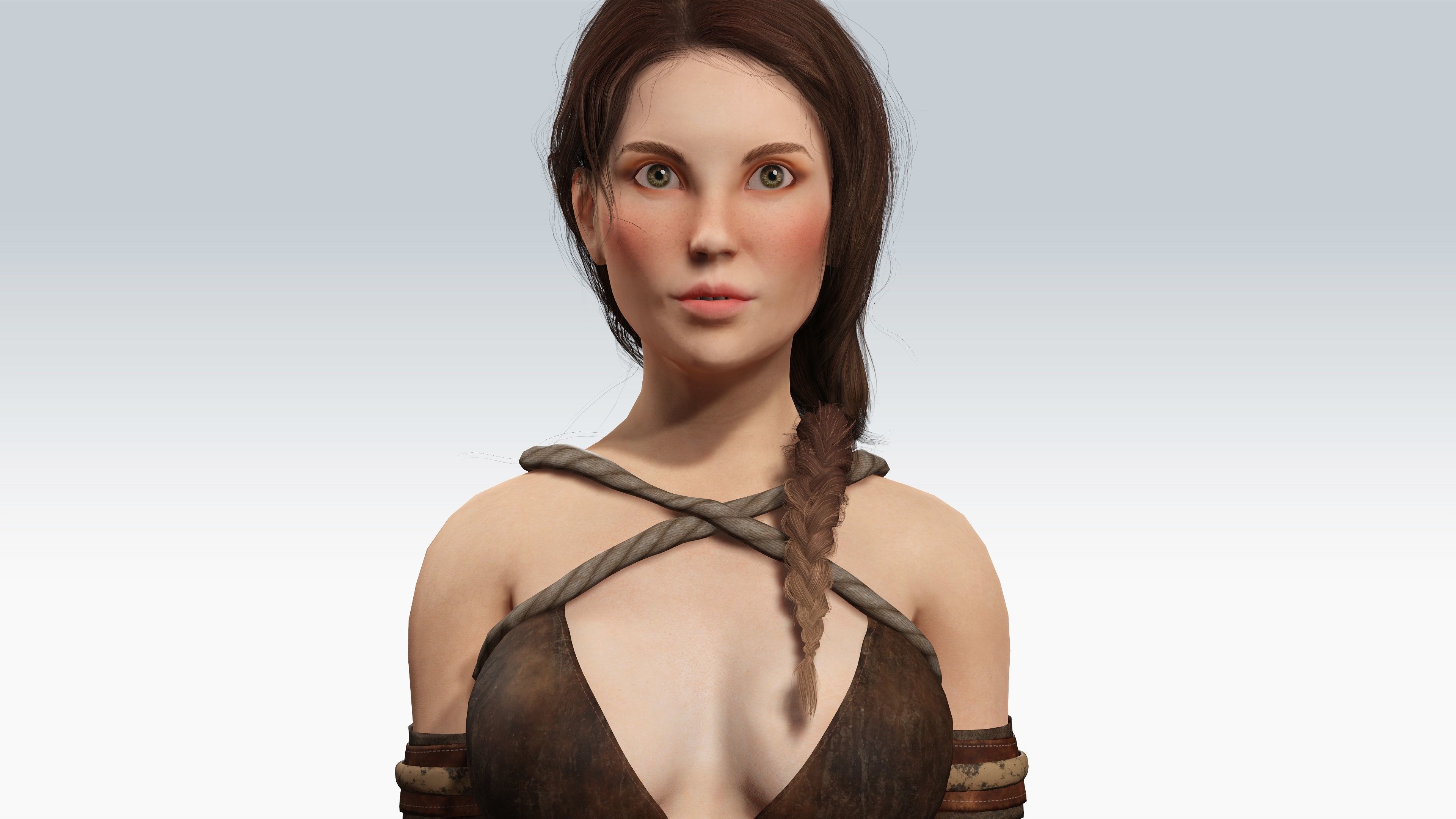 Sexy Character - Fully Rigged 3D model Low-poly 3D model_2