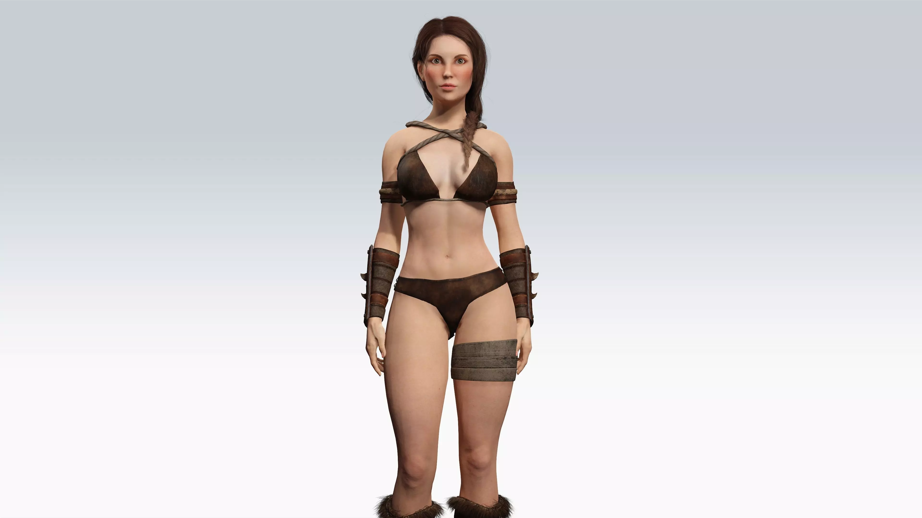 Sexy Character - Fully Rigged 3D model Low-poly 3D model_0