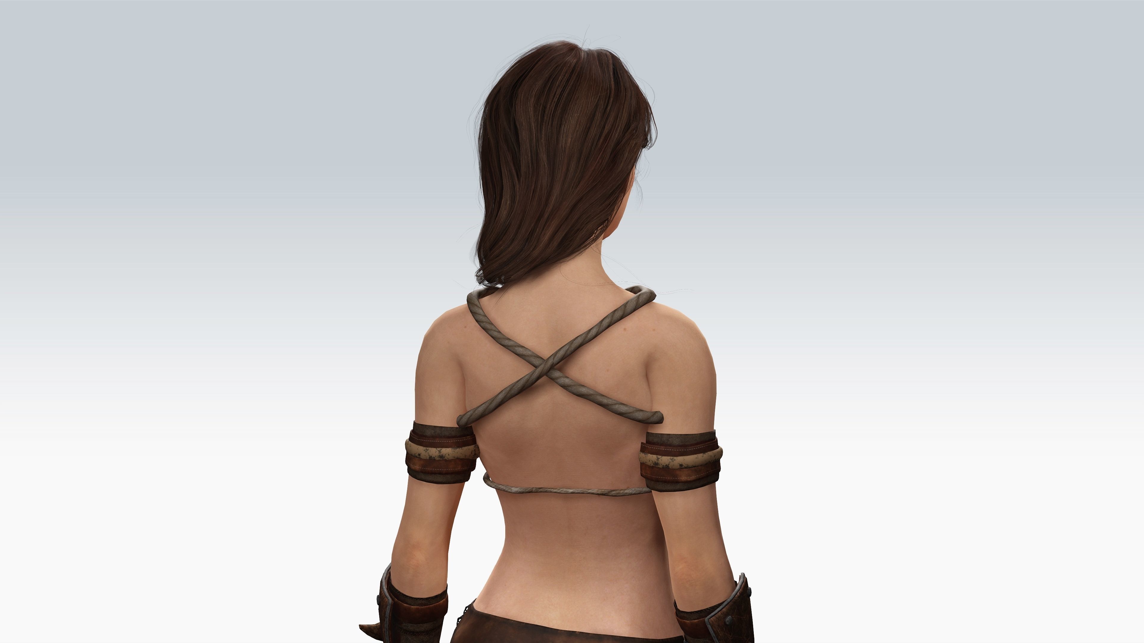 Sexy Character - Fully Rigged 3D model Low-poly 3D model_5