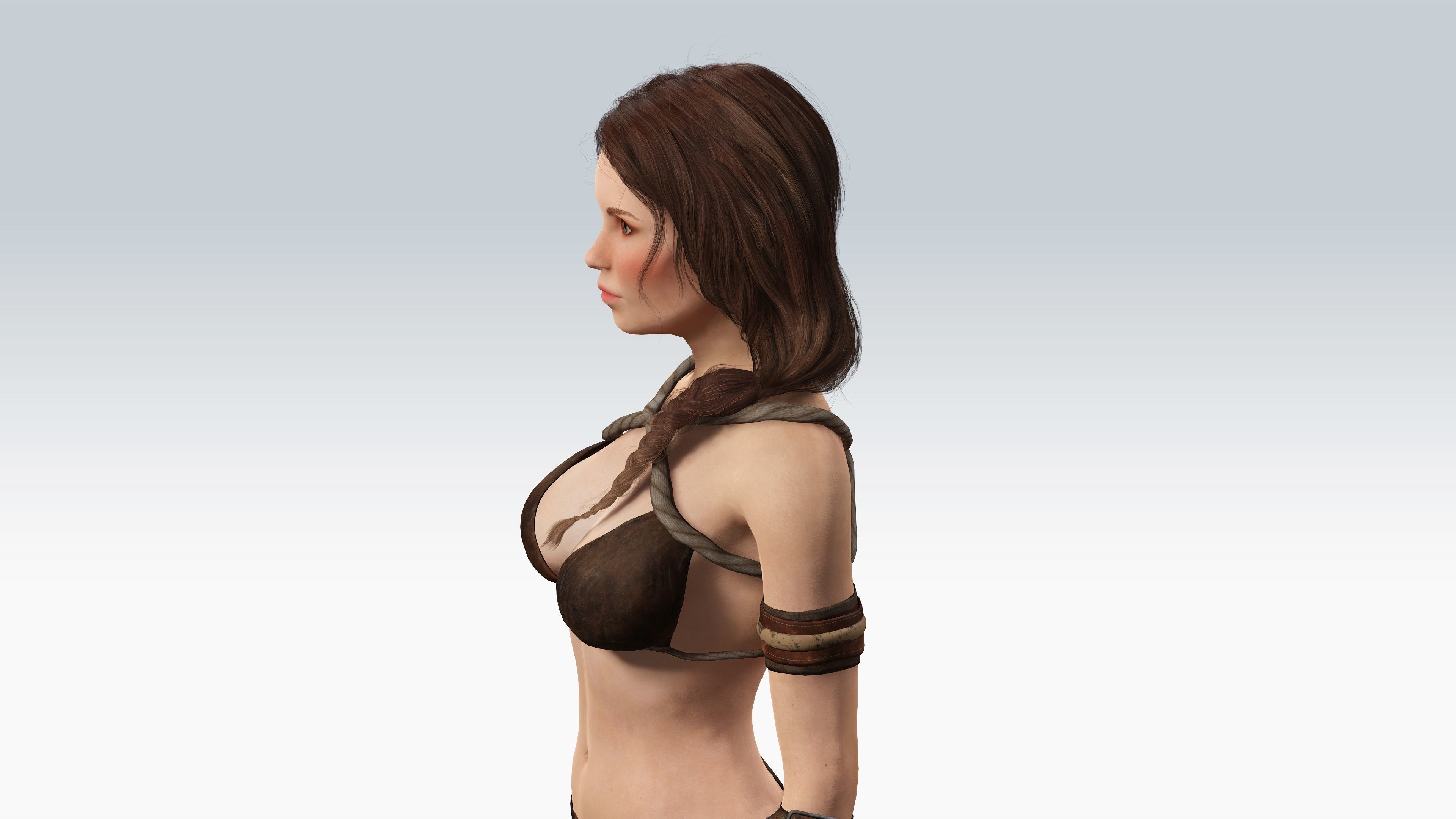Sexy Character - Fully Rigged 3D model Low-poly 3D model_4