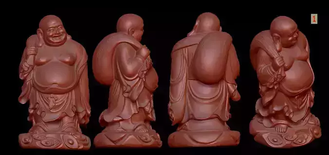 90 model Laughing Buddha di lac 3D print model