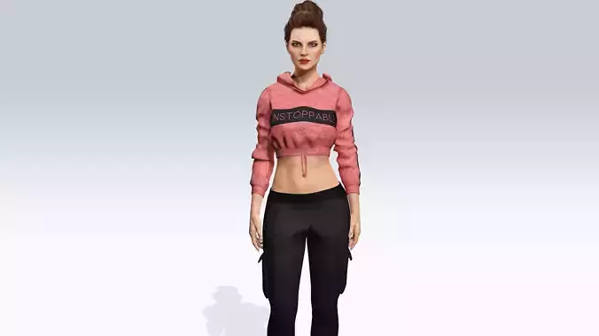 Sexy Character - Fully Rigged 3D model