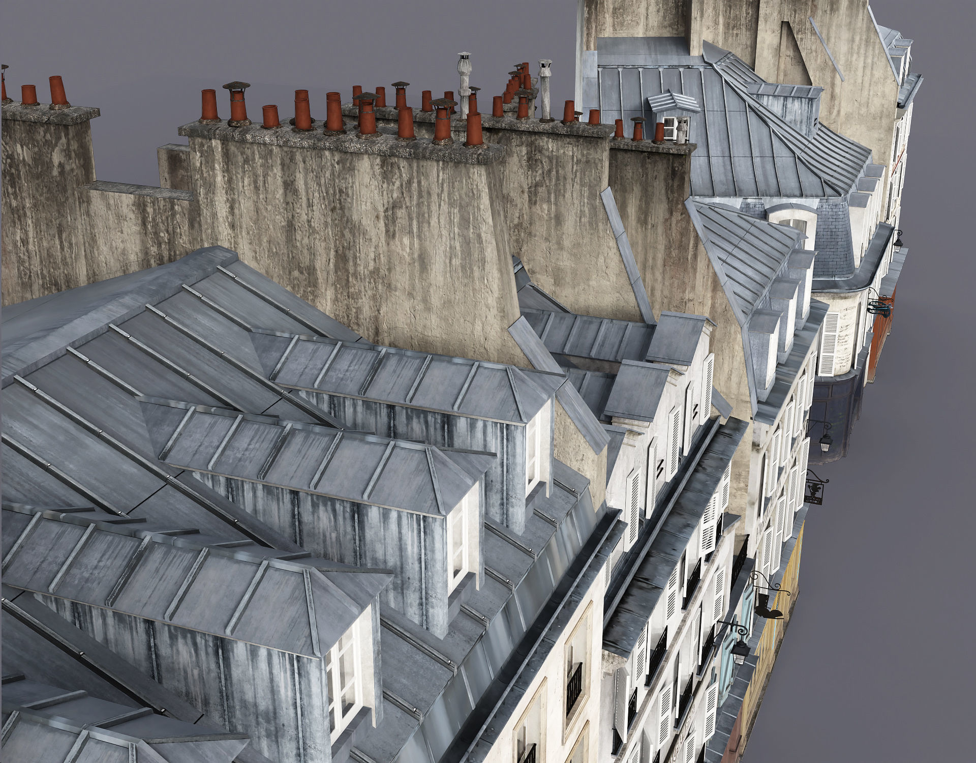 Paris a lancienne Low-poly 3D model_17
