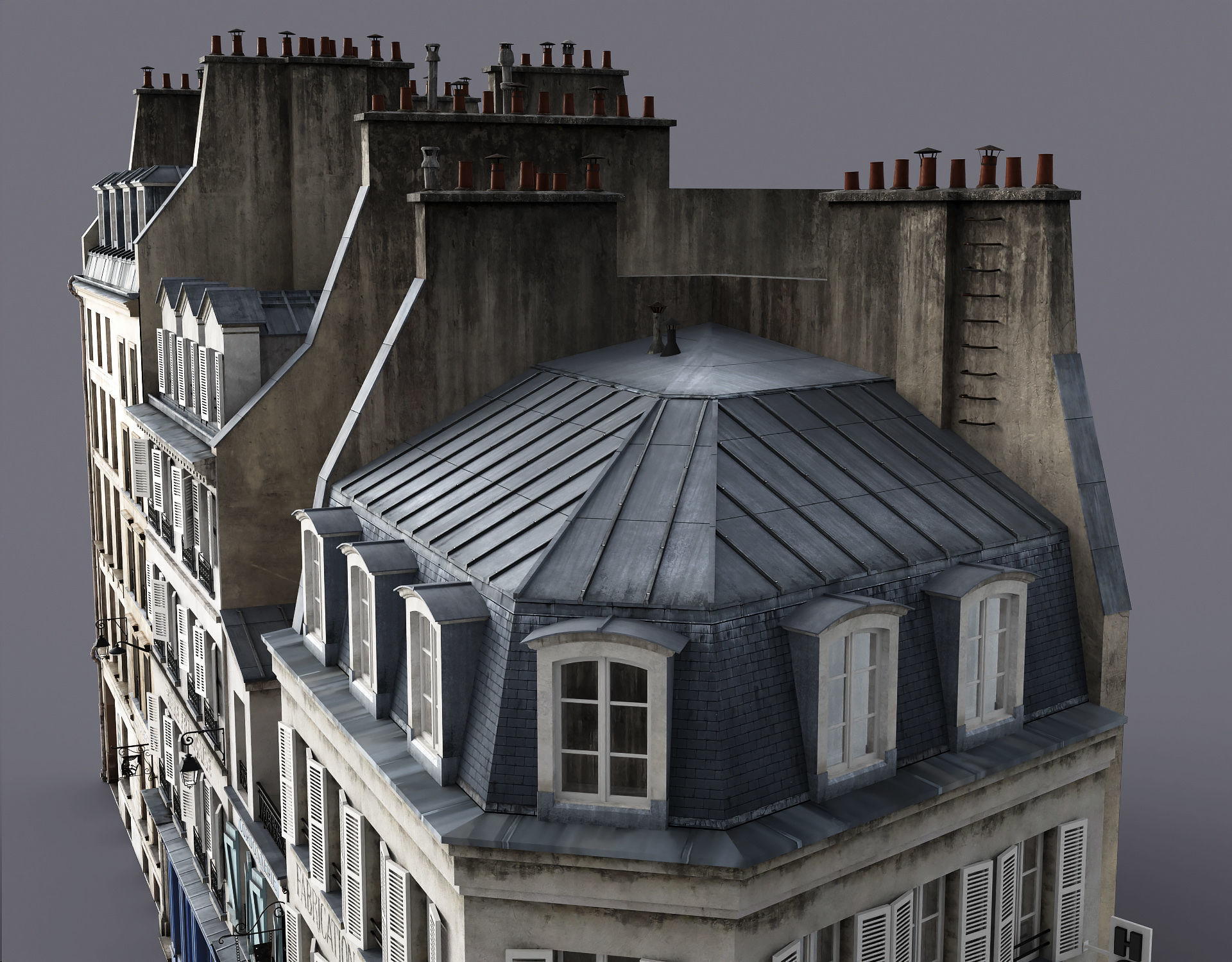 Paris a lancienne Low-poly 3D model_18