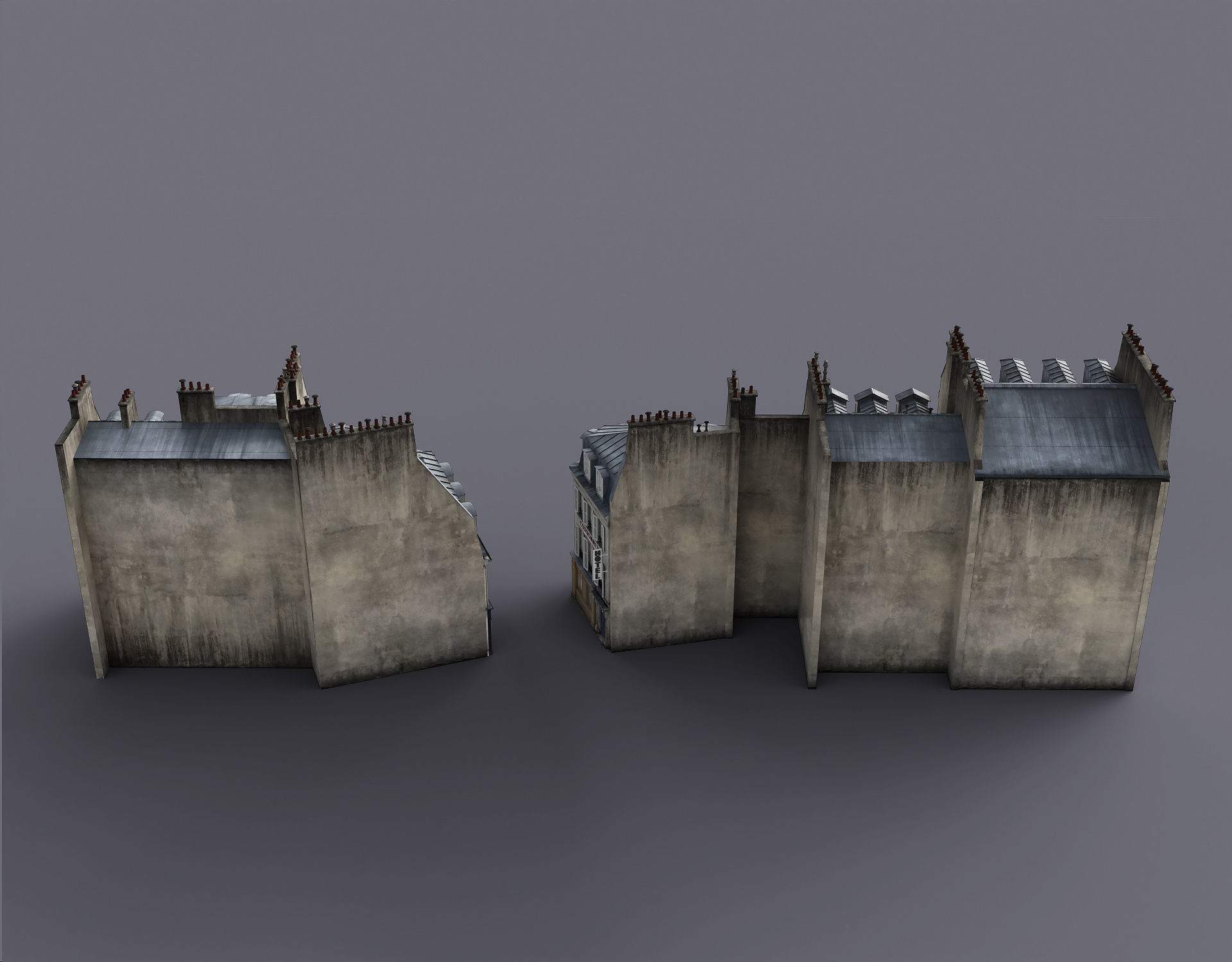 Paris a lancienne Low-poly 3D model_22