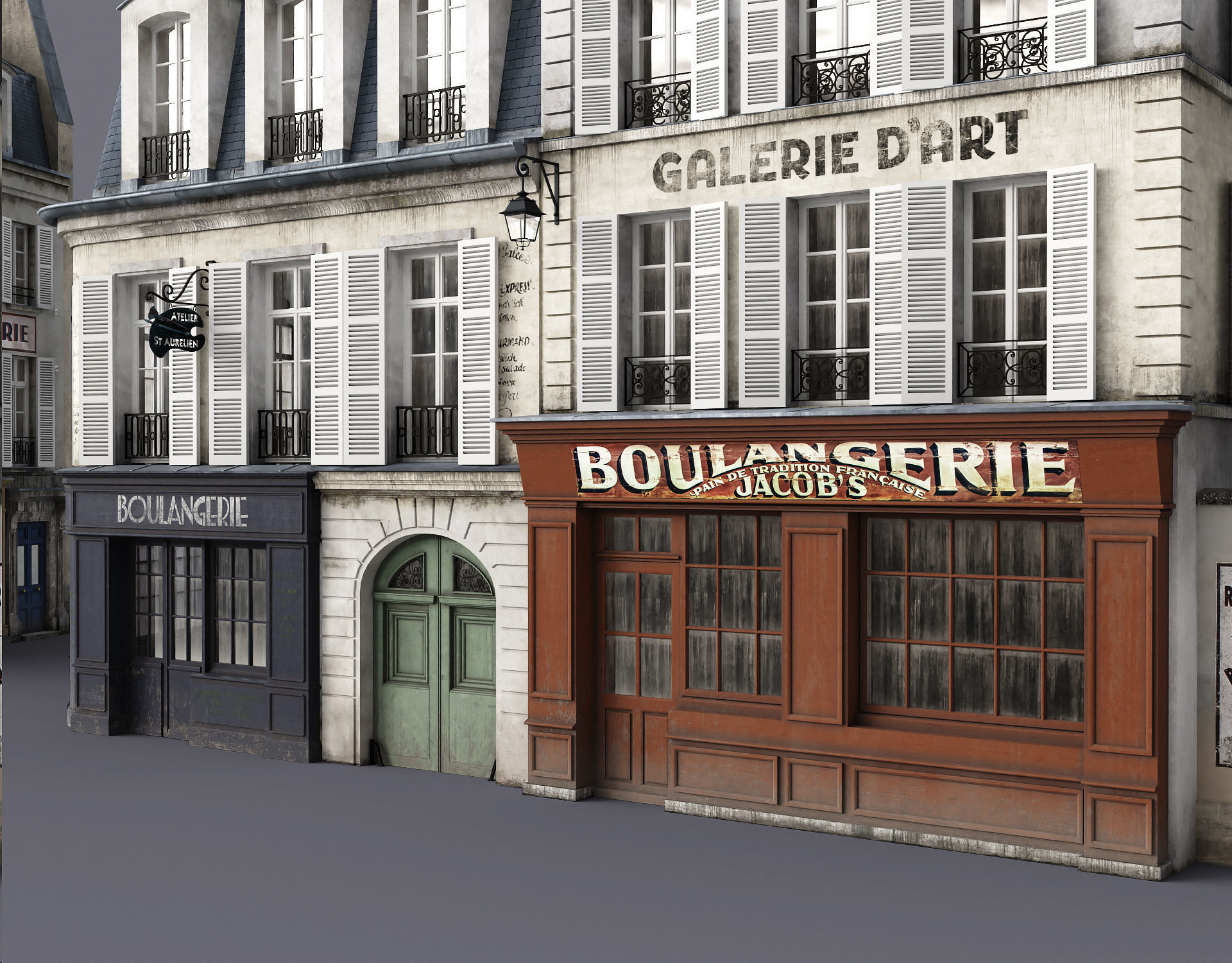 Paris a lancienne Low-poly 3D model_8