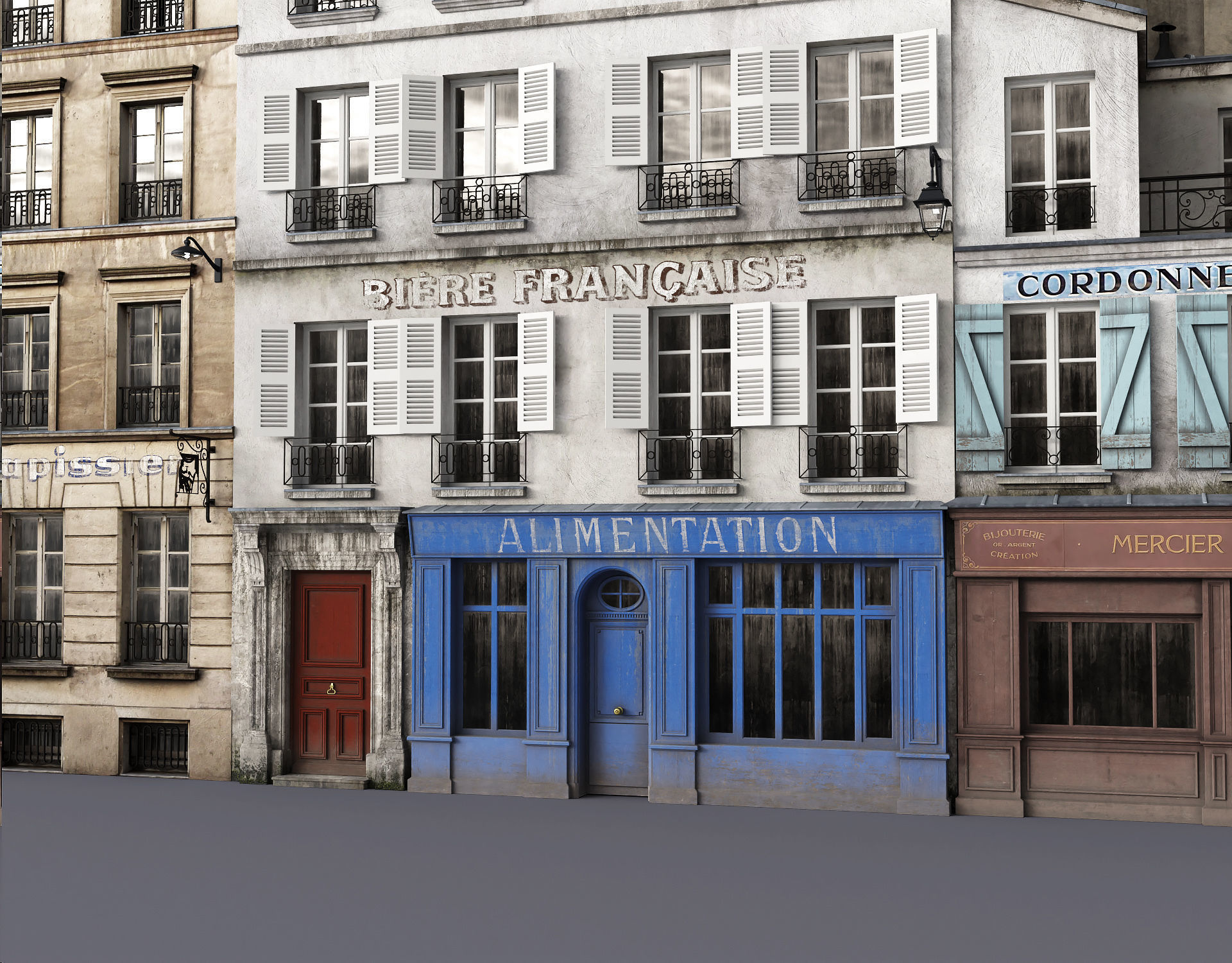 Paris a lancienne Low-poly 3D model_12