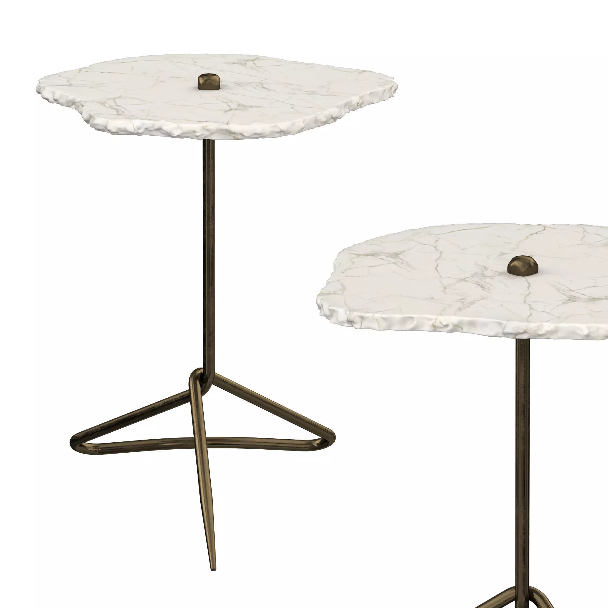 Degraff Marble Top End Table 3D model_0