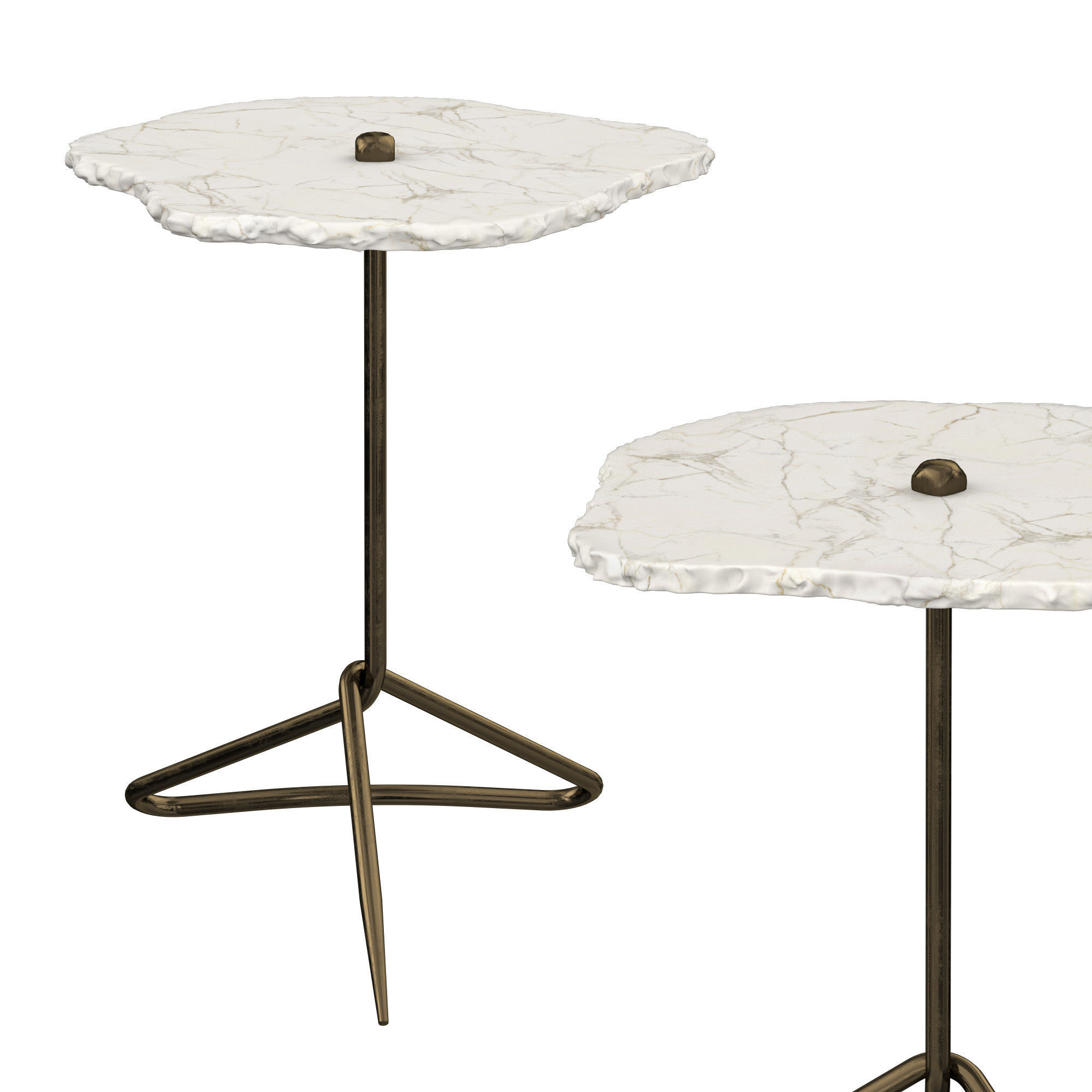 Degraff Marble Top End Table 3D model_1