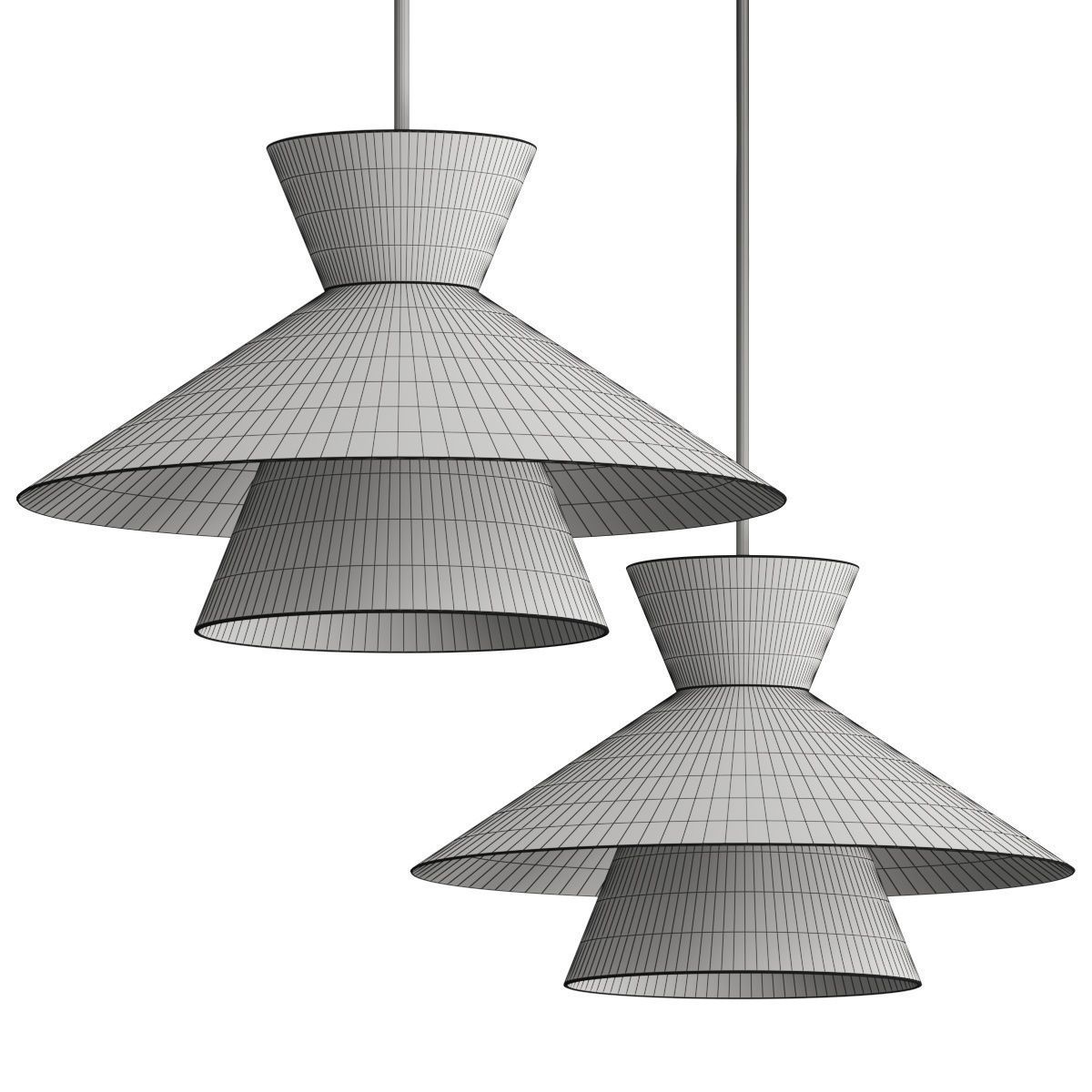 west elm Billy Cotton Bennett Pendant Lamp 3D model_1