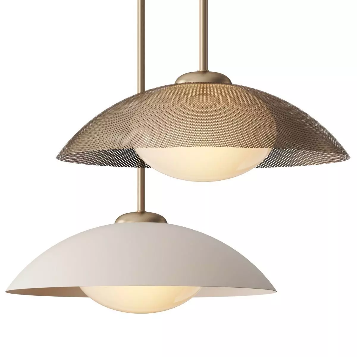 west elm Bezel Perforated Metal Pendant Lamp 3D model_0
