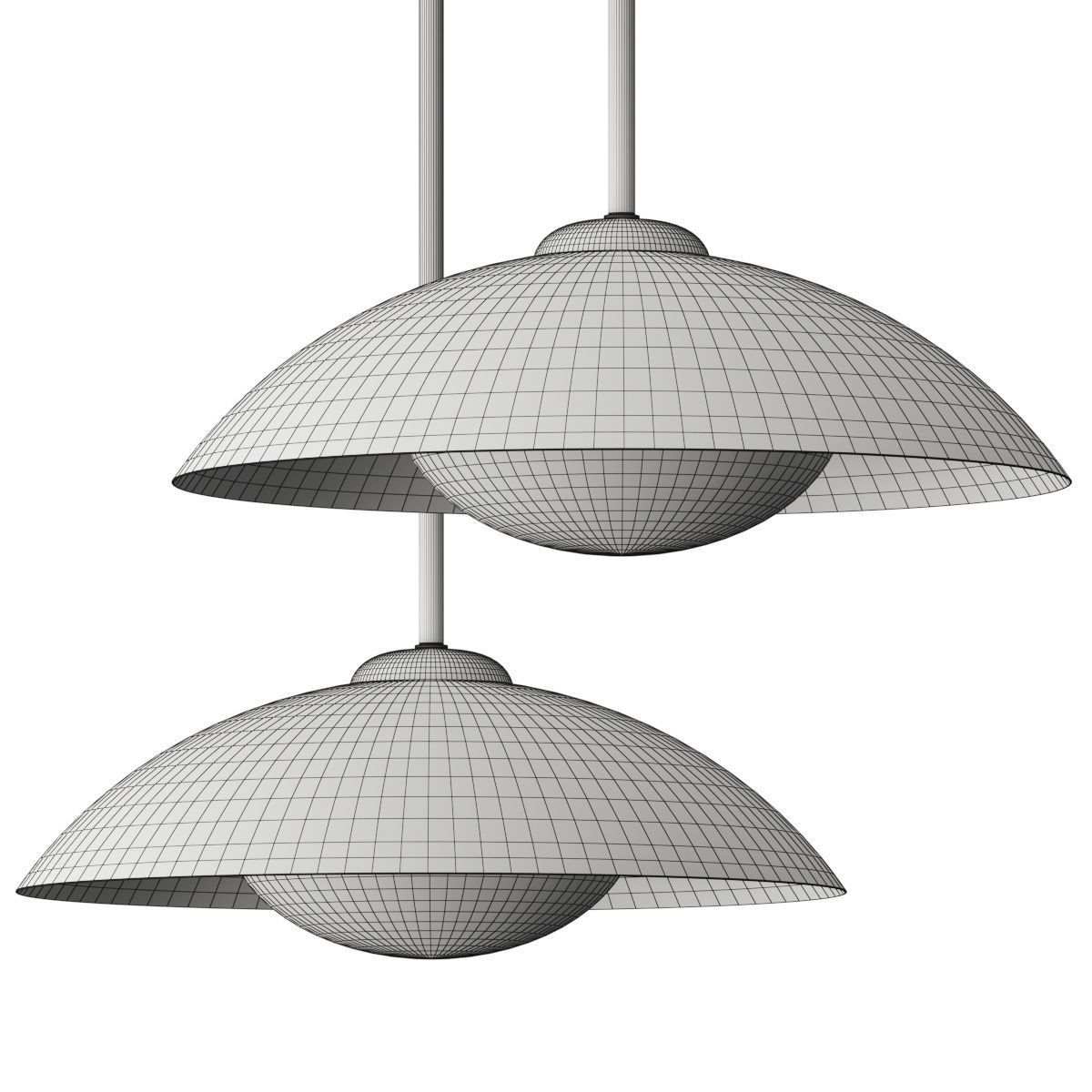 west elm Bezel Perforated Metal Pendant Lamp 3D model_1