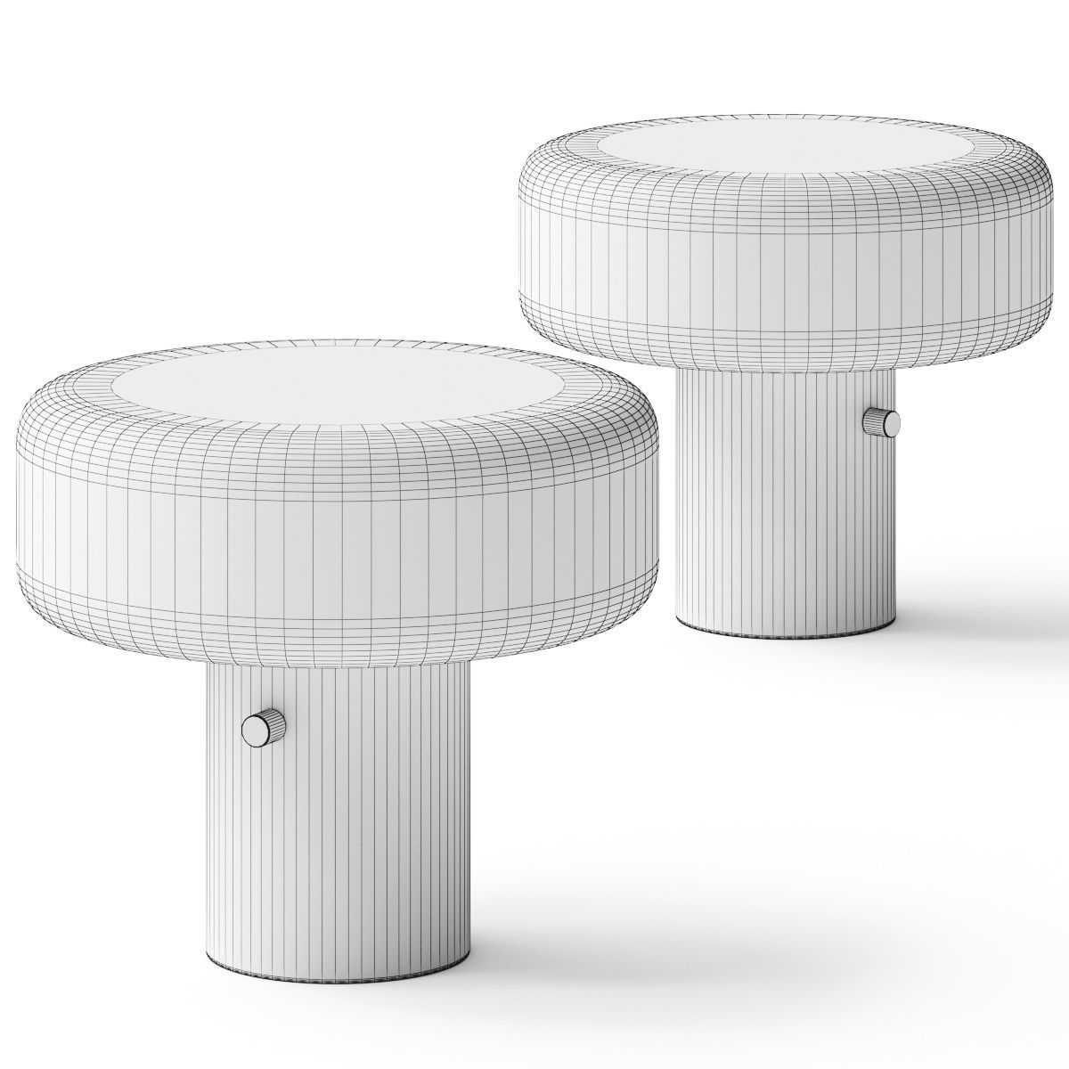 Pill High Gloss With Glass Shade By Bill Curry Table Lamp 3D model_1