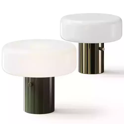 Pill High Gloss With Glass Shade By Bill Curry Table Lamp