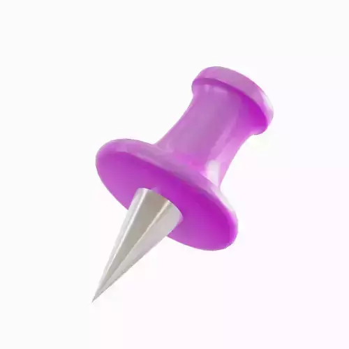 Pushpin 08 Low-poly 3D model