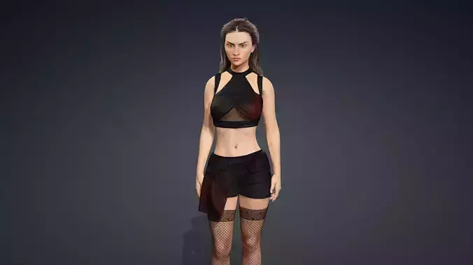 Sexy Character - Fully Rigged 3D model