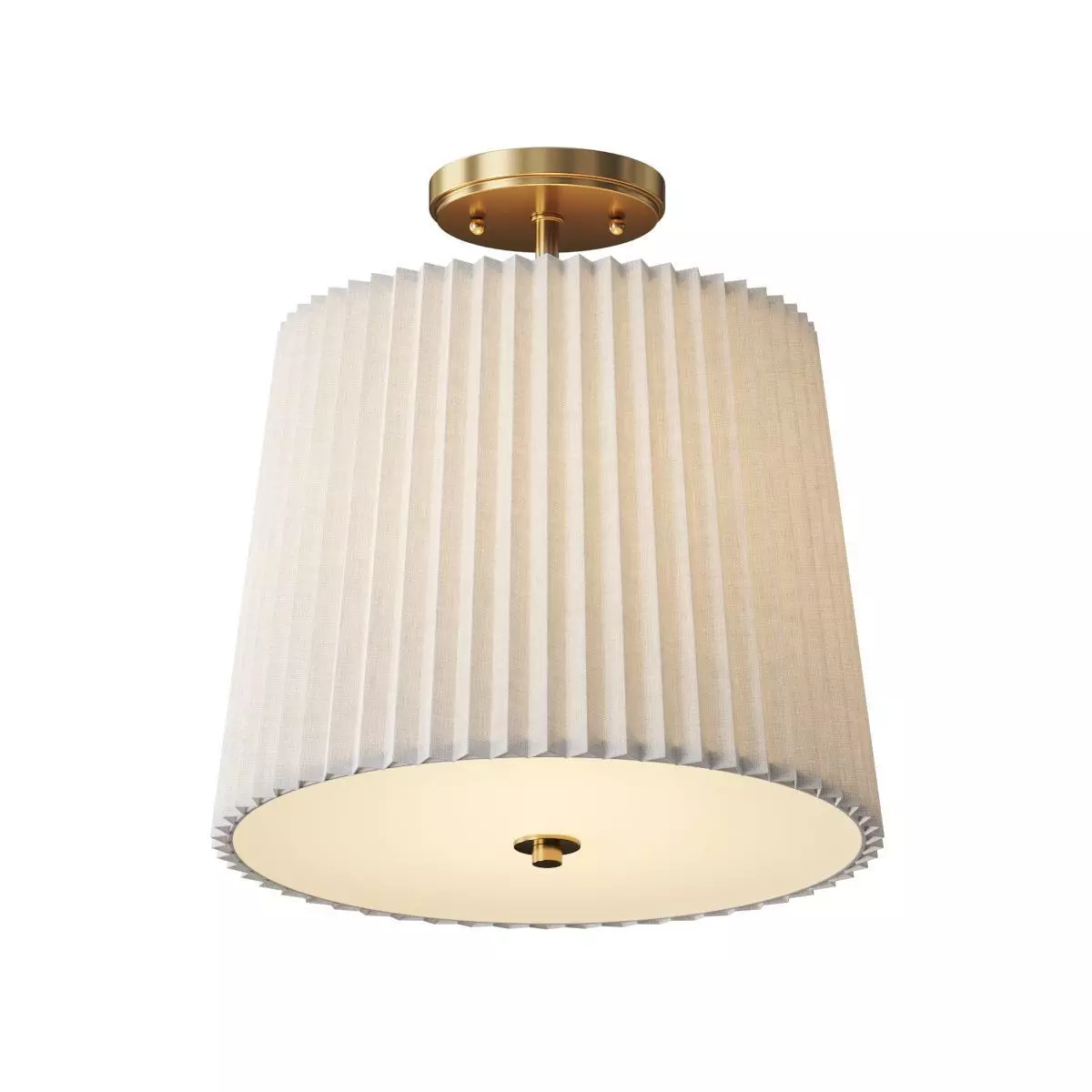 AllMODERN Anish Light Fabric Semi Flush Mount Ceiling Lamp 3D model_0
