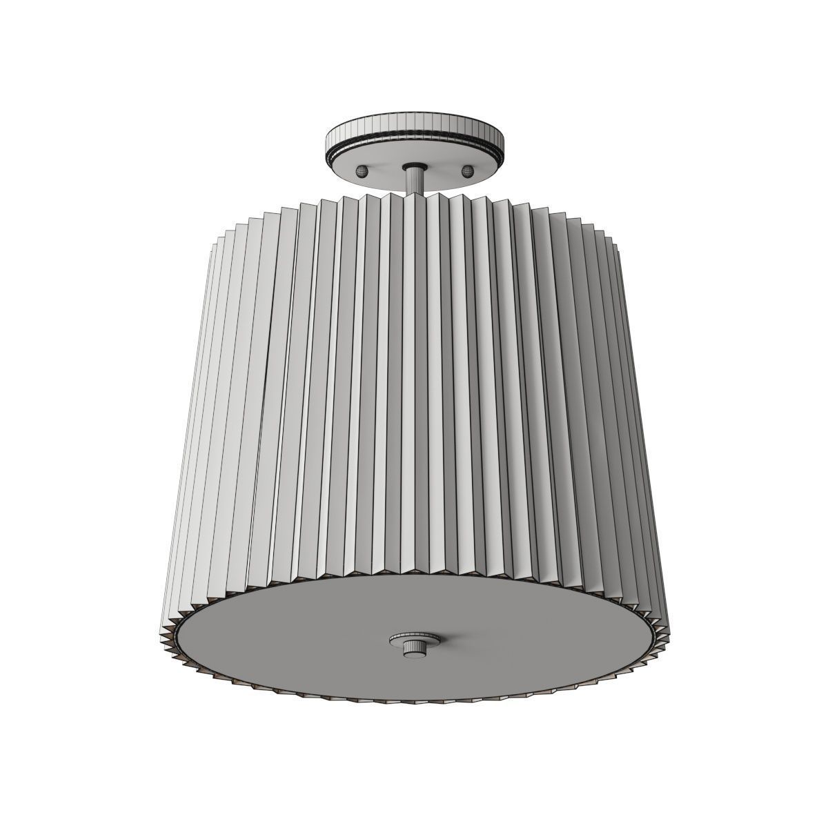 AllMODERN Anish Light Fabric Semi Flush Mount Ceiling Lamp 3D model_1