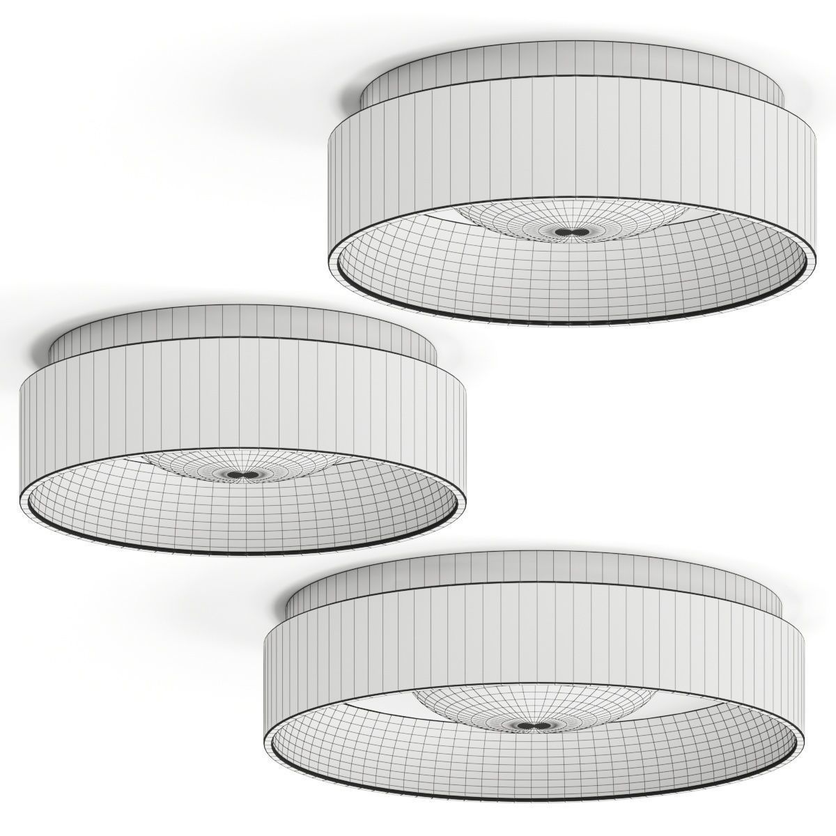 ALLMODERN Lucien Single Light Acrylic Flush Mount Ceiling Lamp 3D model_1
