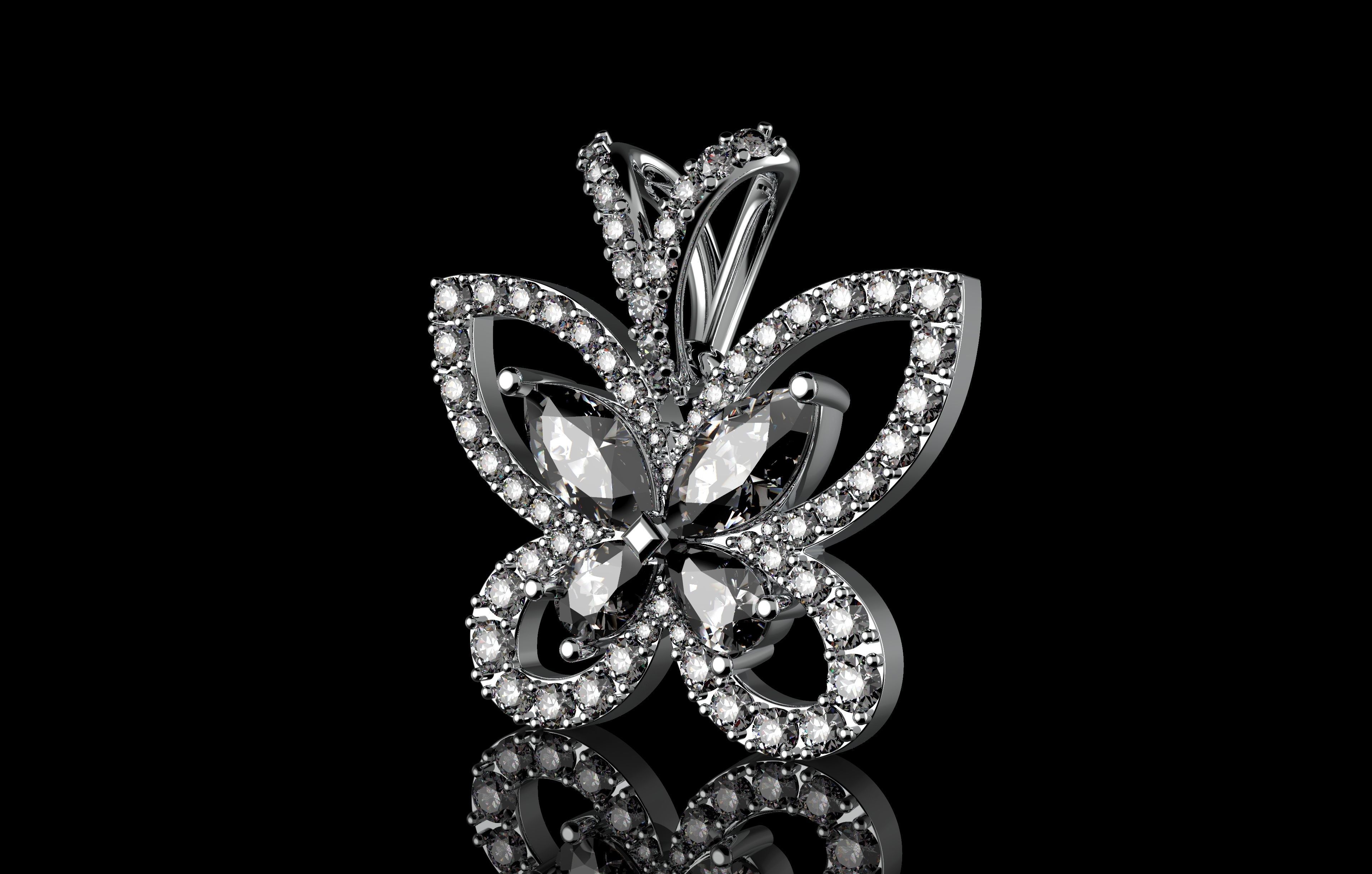 Butterfly Pendant Number 53 3D print model_6