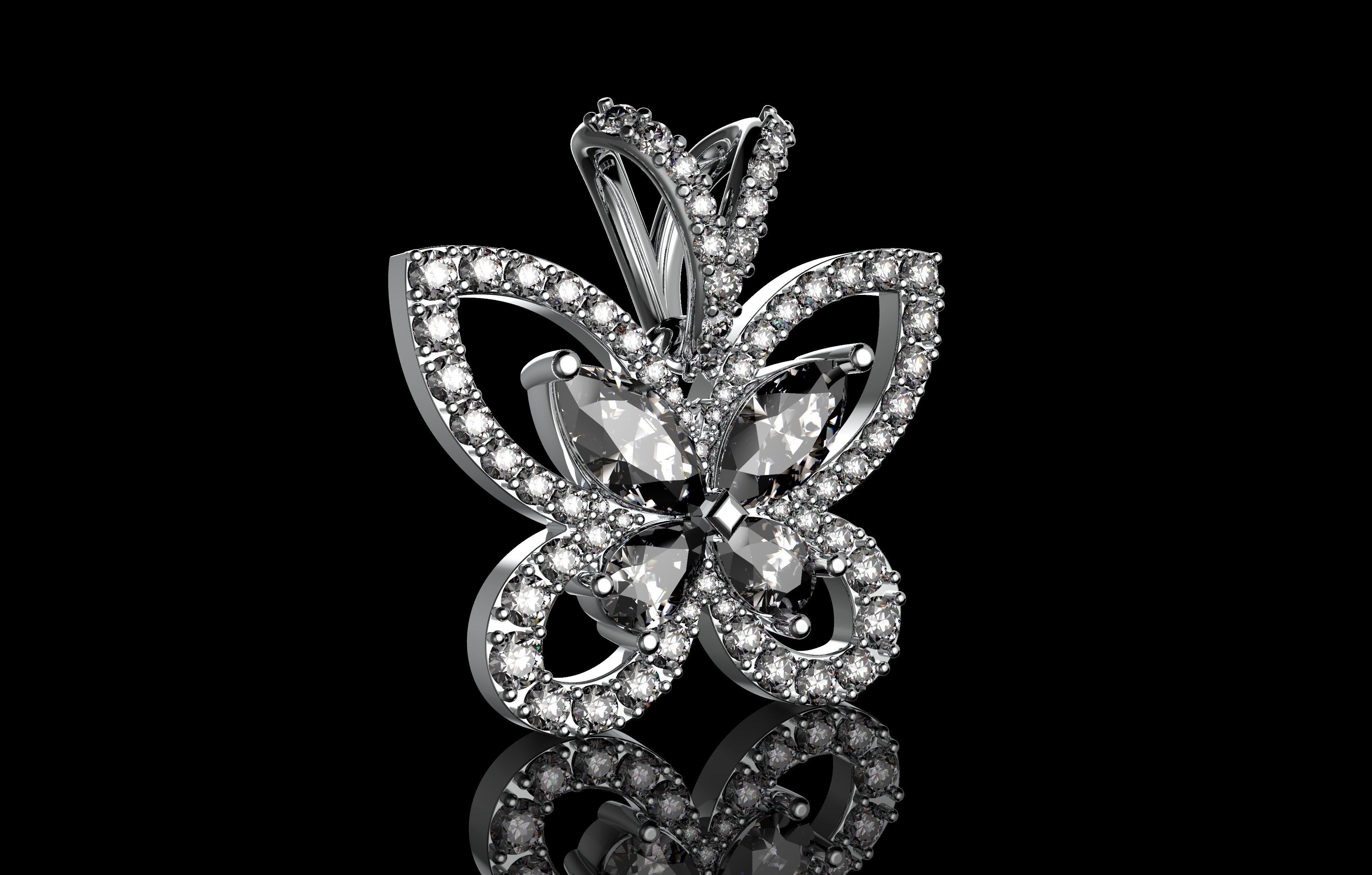 Butterfly Pendant Number 53 3D print model_5