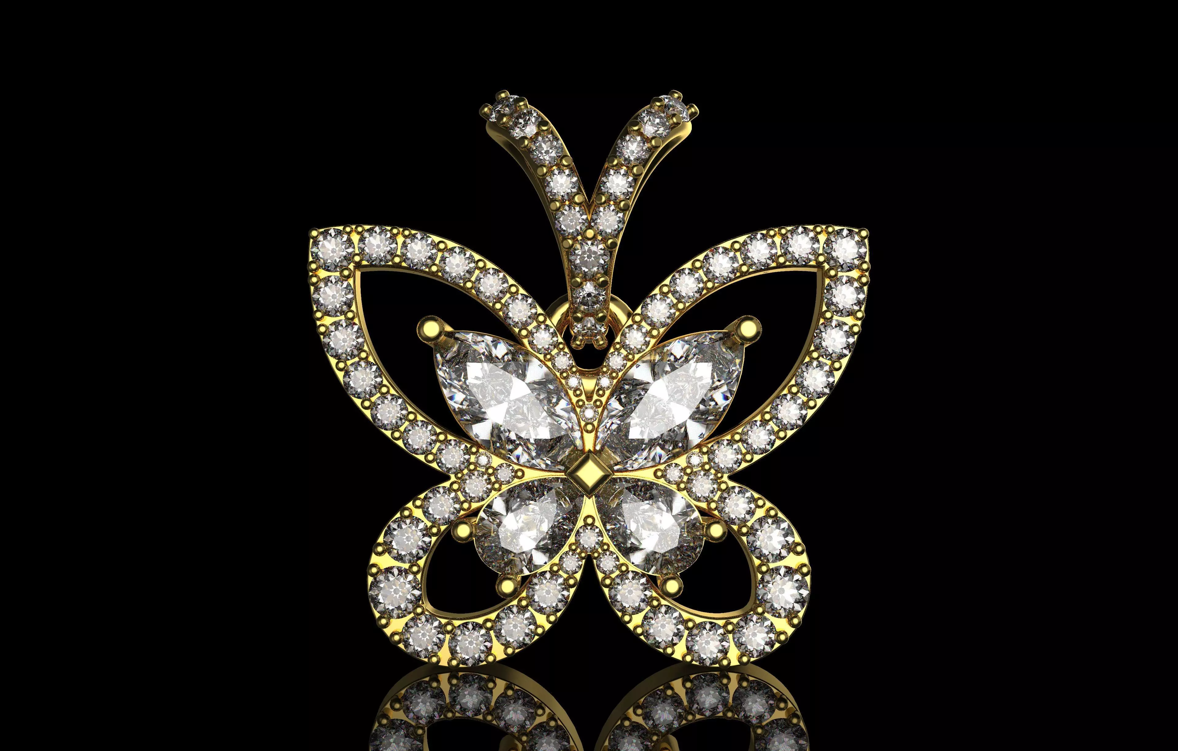 Butterfly Pendant Number 53 3D print model_0