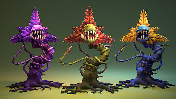 Flower Eater Low-poly 3D model