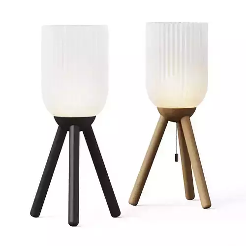 ALLMODERN Lapka Solid Wood Tripod Table Lamp