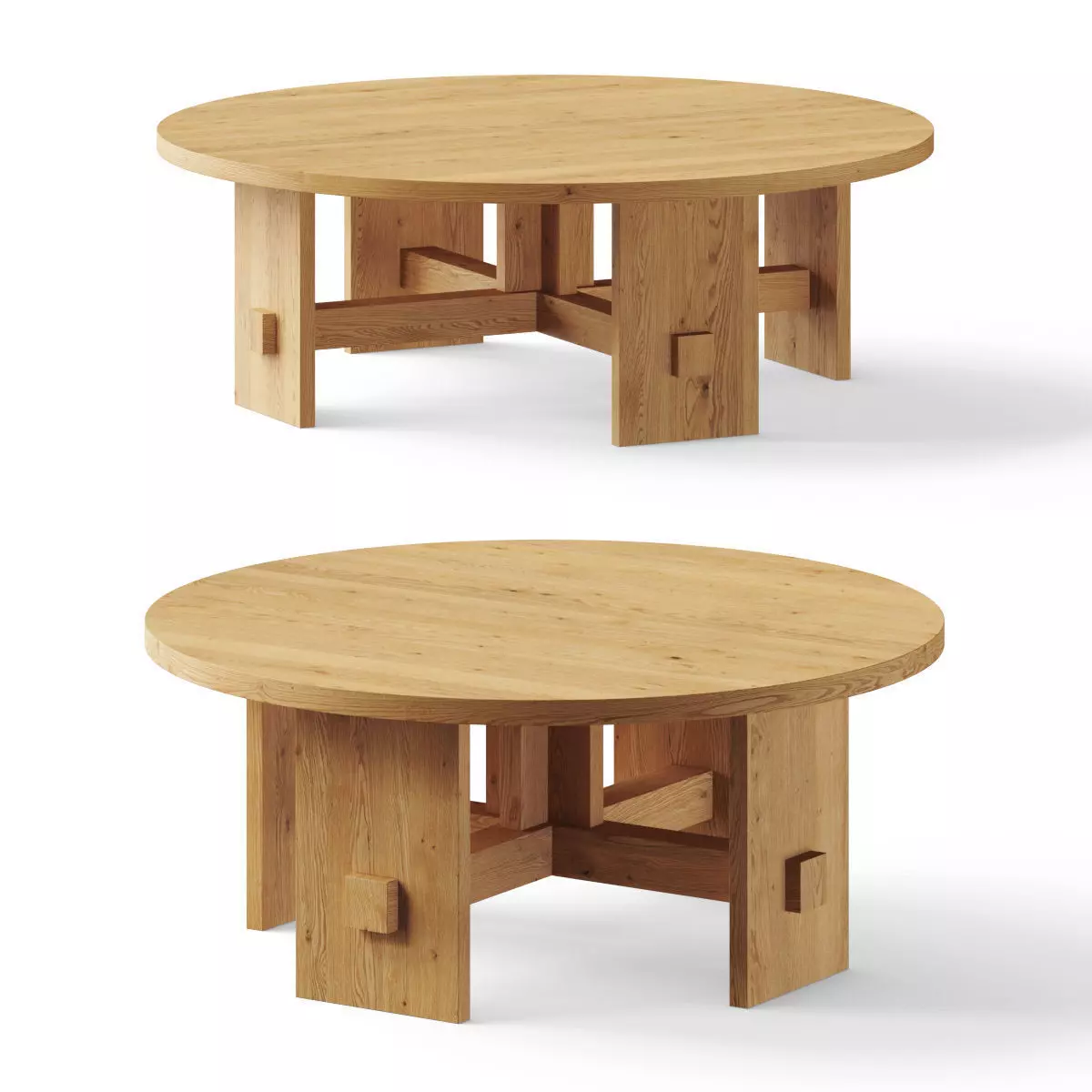 Lulu and Georgia Campos Oval Coffee Table 3D model_0