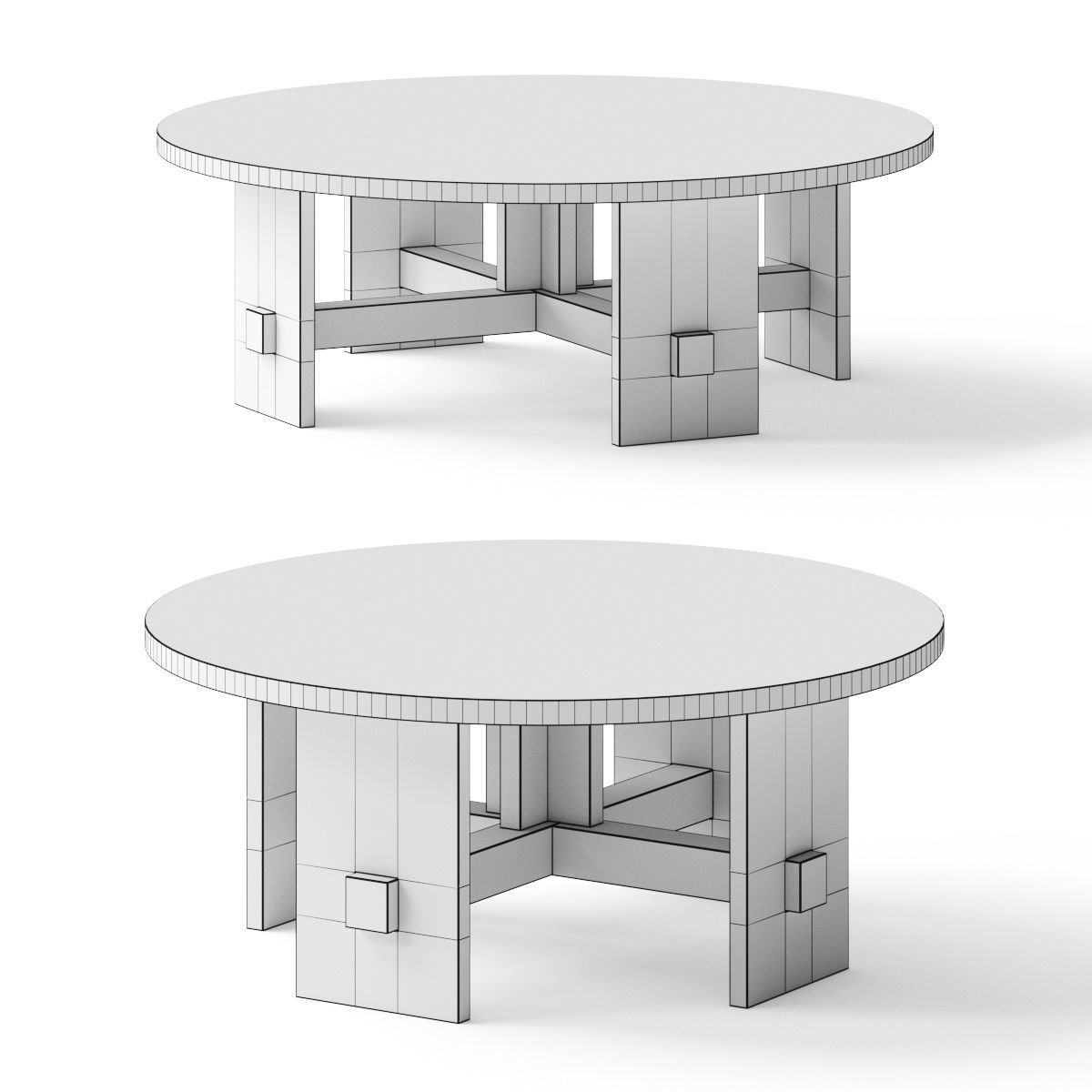 Lulu and Georgia Campos Oval Coffee Table 3D model_1