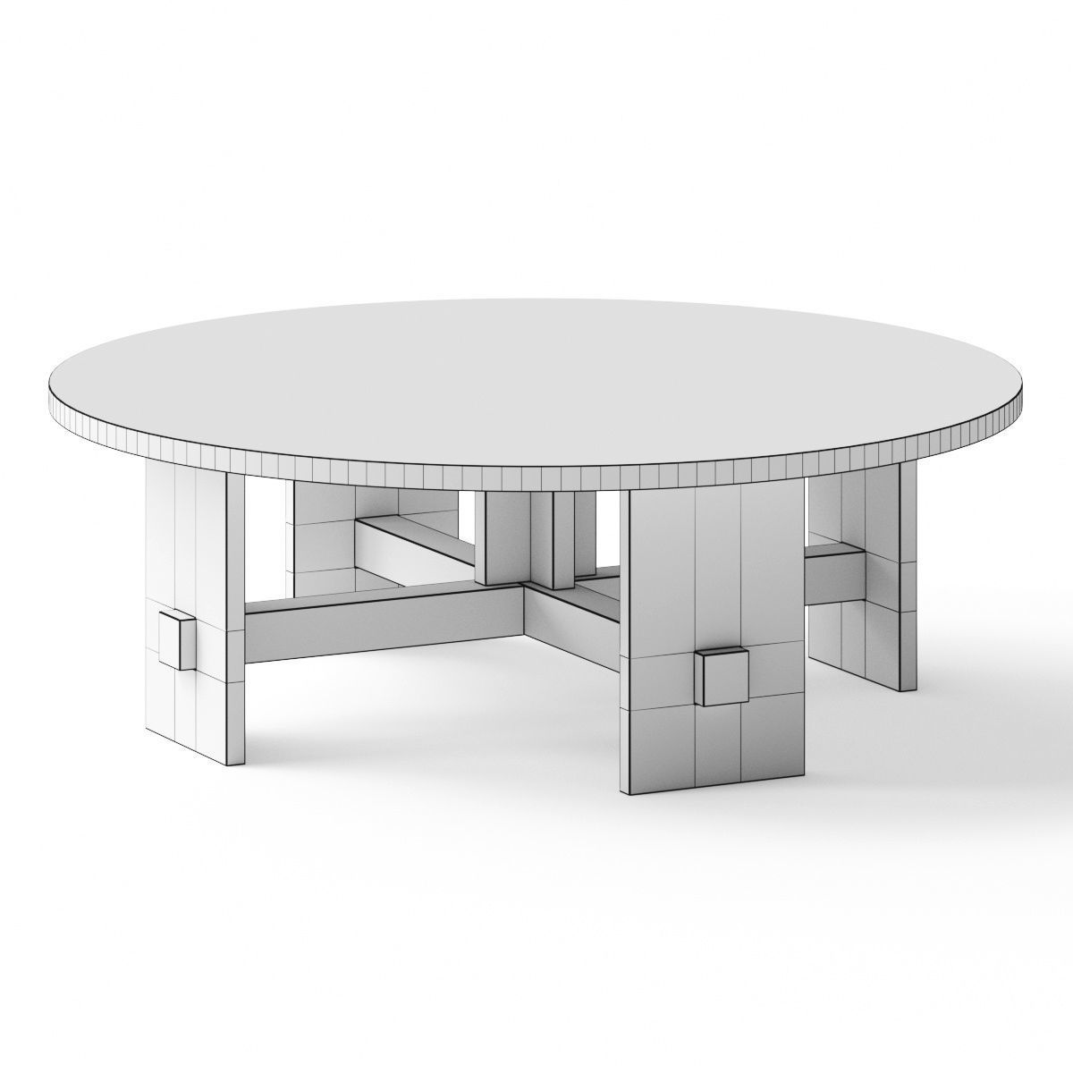 Lulu and Georgia Campos Oval Coffee Table 3D model_3
