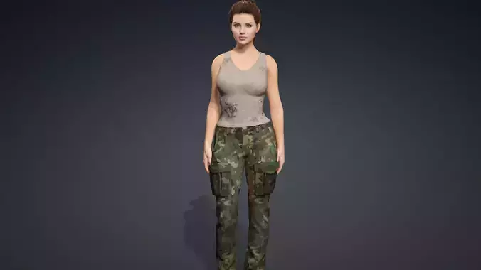 Sexy Character - Fully Rigged 3D model