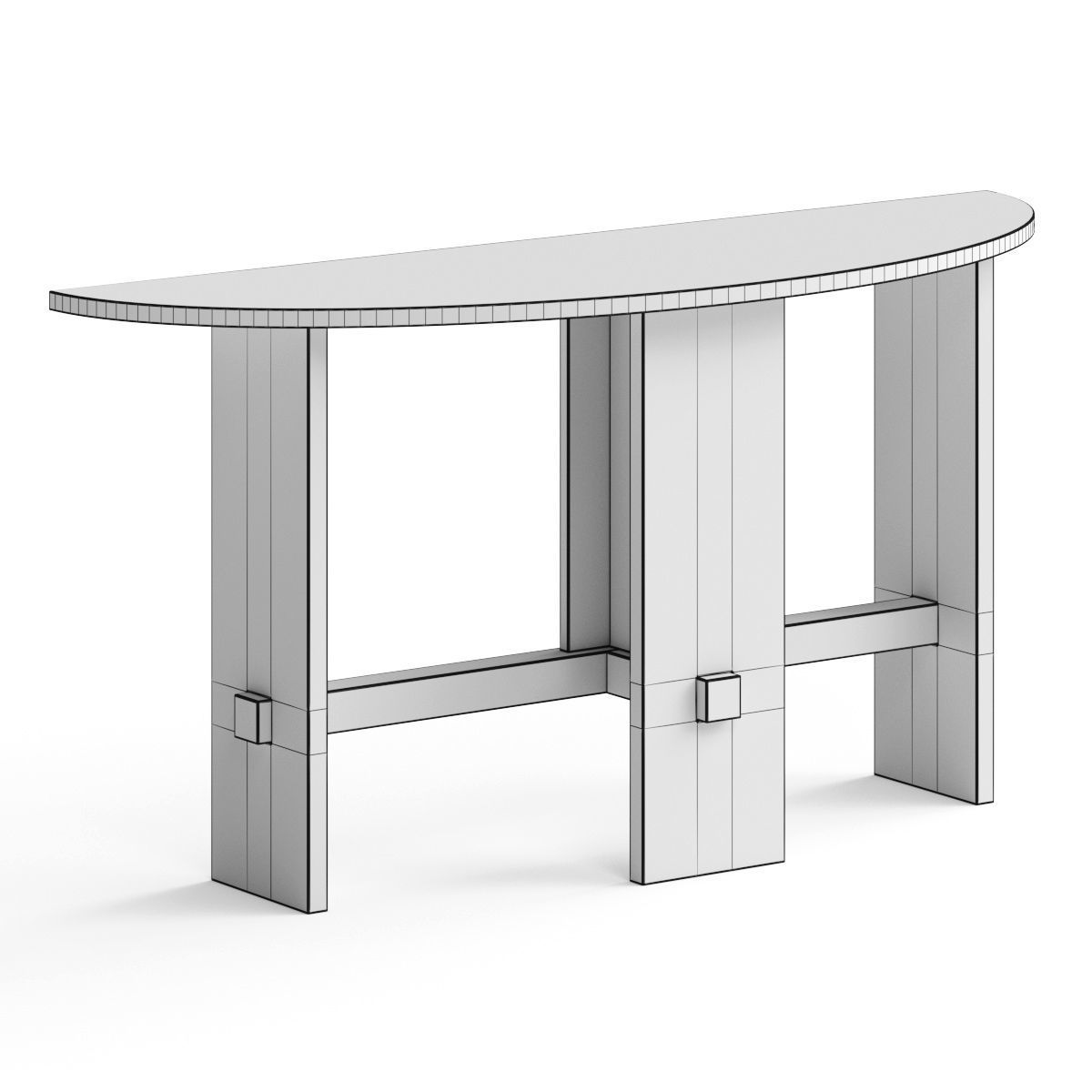 Lulu and Georgia Campos Console Table 3D model_1