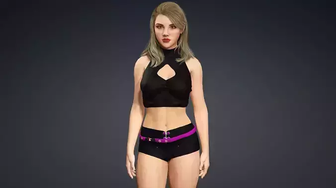 Sexy Character - Fully Rigged 3D model