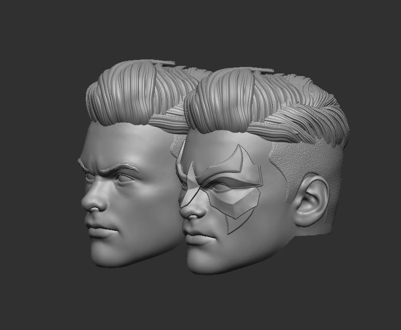 Damian Wayne Headsculpt for Action Figures 3D print model_2