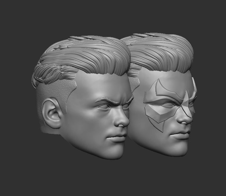 Damian Wayne Headsculpt for Action Figures 3D print model_1