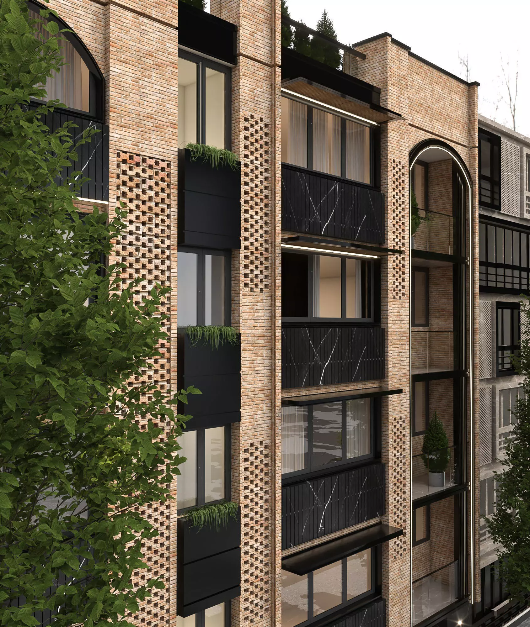 Exterior Scene facade 3D model 3D model_0