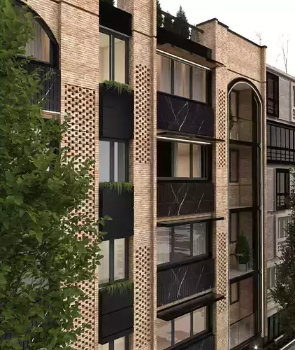 Exterior Scene facade 3D model