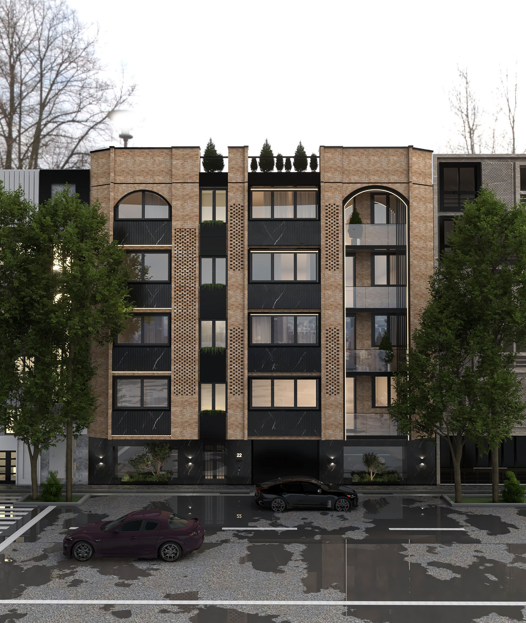 Exterior Scene facade 3D model 3D model_2