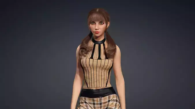 Sexy Character - Fully Rigged 3D model