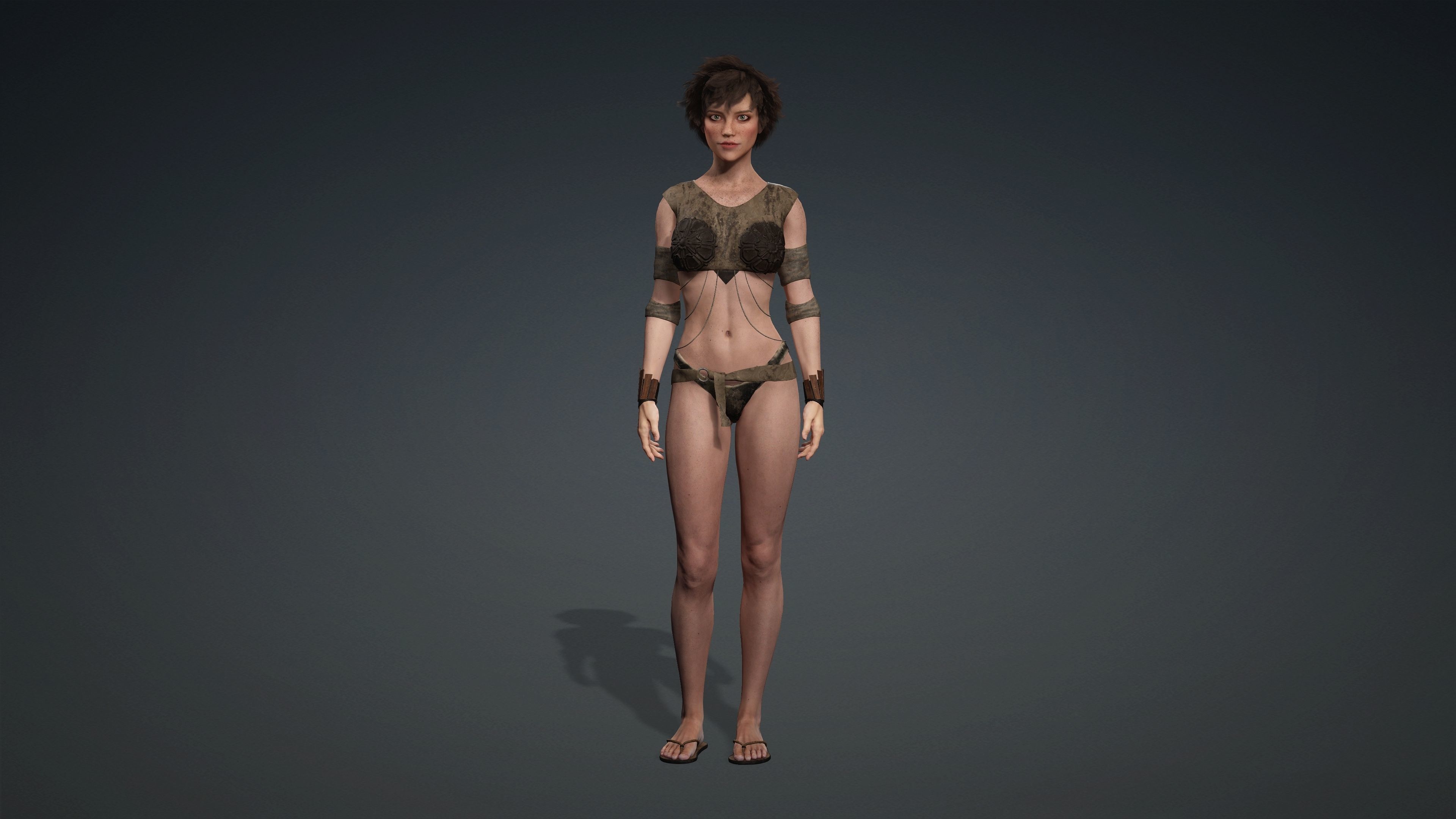Sexy Character - Fully Rigged 3D model Low-poly 3D model_2