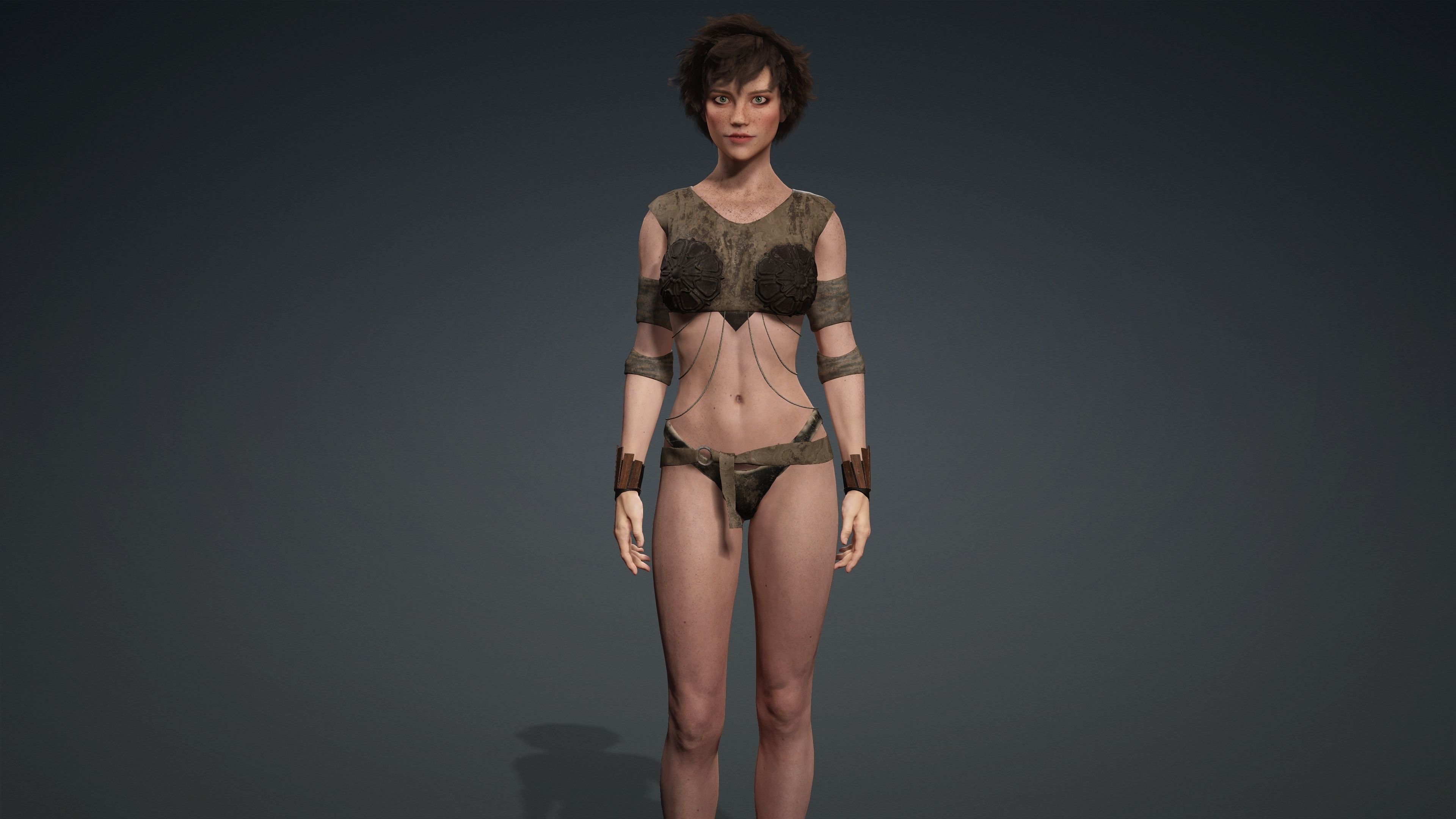 Sexy Character - Fully Rigged 3D model Low-poly 3D model_1