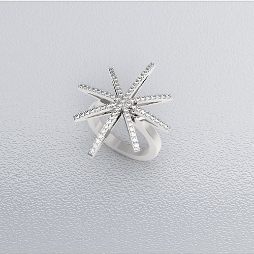 star-diamond-ring 3D print model