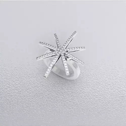star-diamond-ring 3D print model