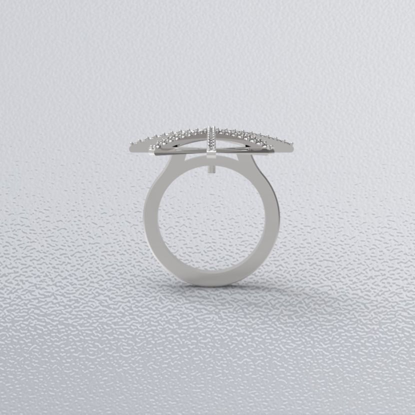 star-diamond-ring 3D print model_10