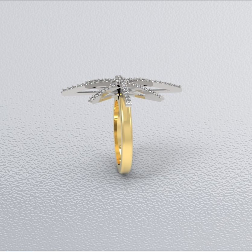 star-diamond-ring 3D print model_5